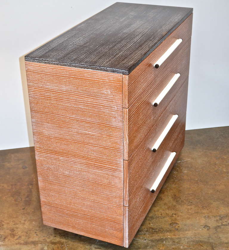 American Gilbert Rohde Cerused Tall Chest