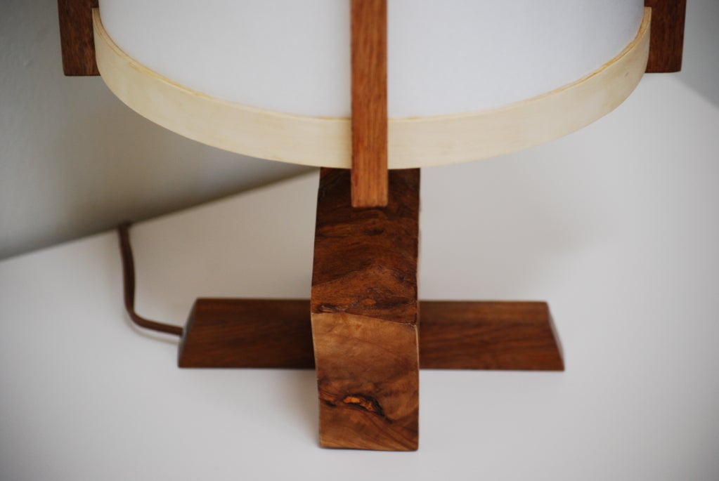 Mid-Century Modern George Nakashima Table Lamp