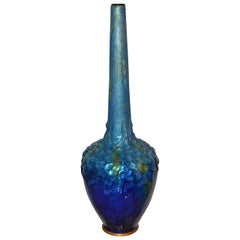 Camille Faure Blue Enameled Vase