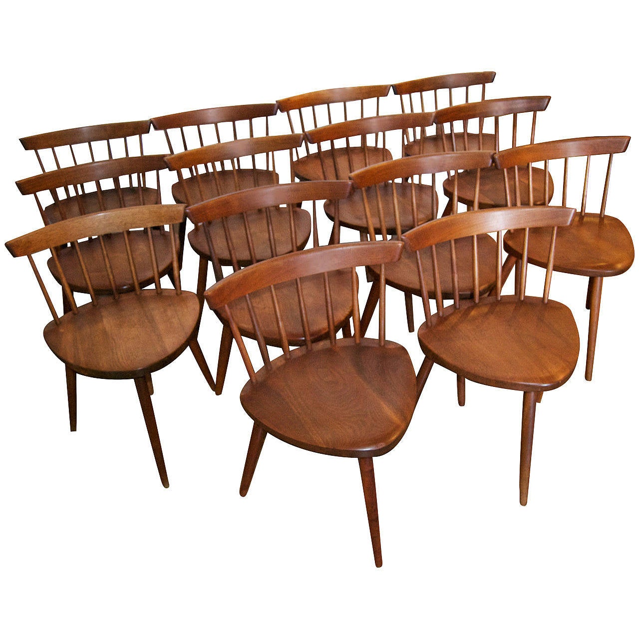 Nakashima "Mira" Chairs, Set of 14 For Sale at 1stDibs