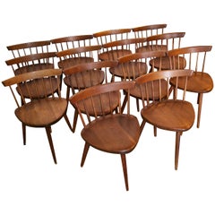 George Nakashima "Mira" Chairs, Set of 14
