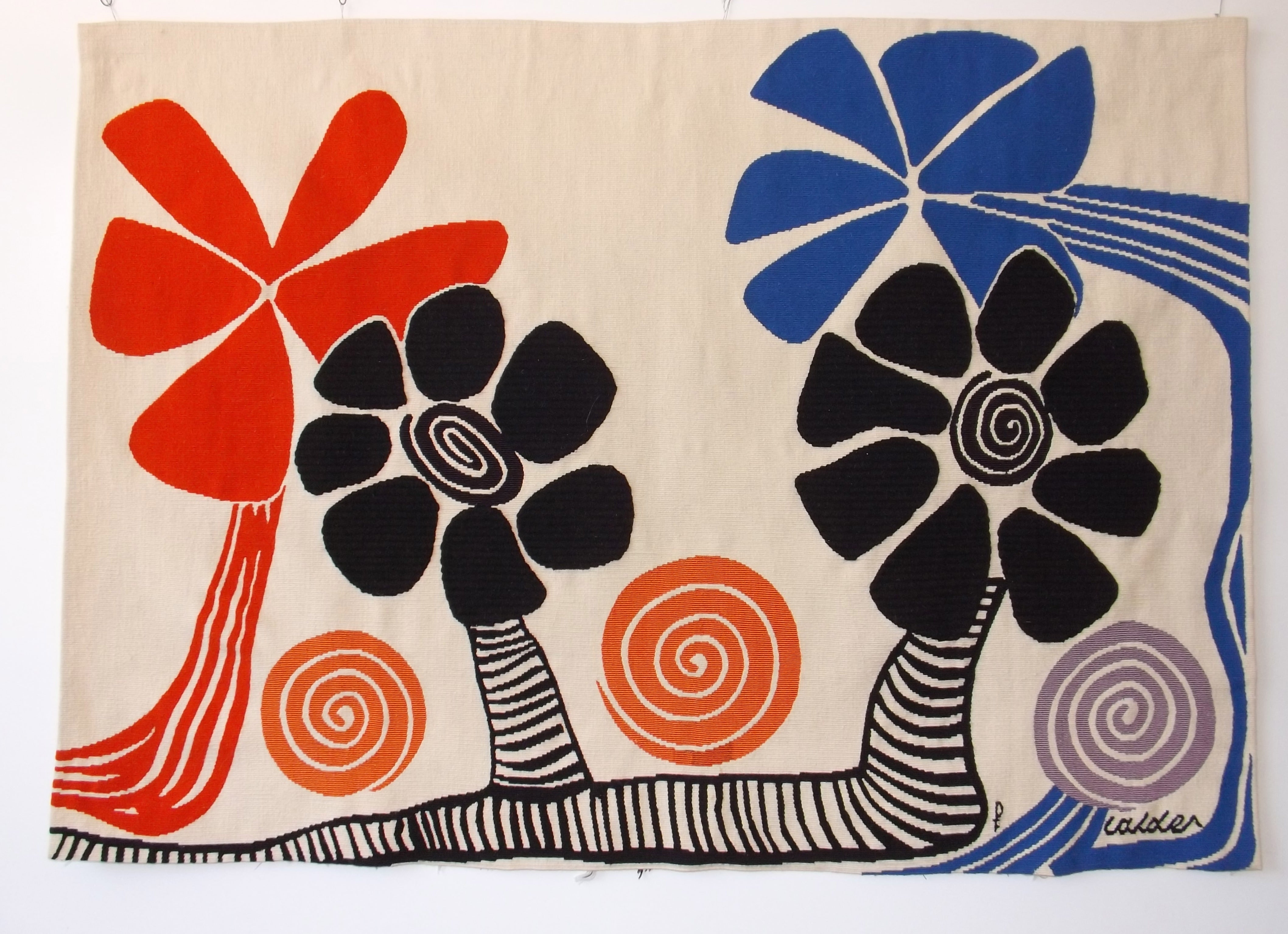 Alexander Calder "Flowers" Aubusson Tapestry at 1stDibs