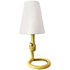 Jacques Adnet Table Lamp in Moutarde Leather 10