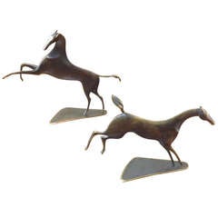 Hagenauer Werkstatte Bronze Prancing Horses