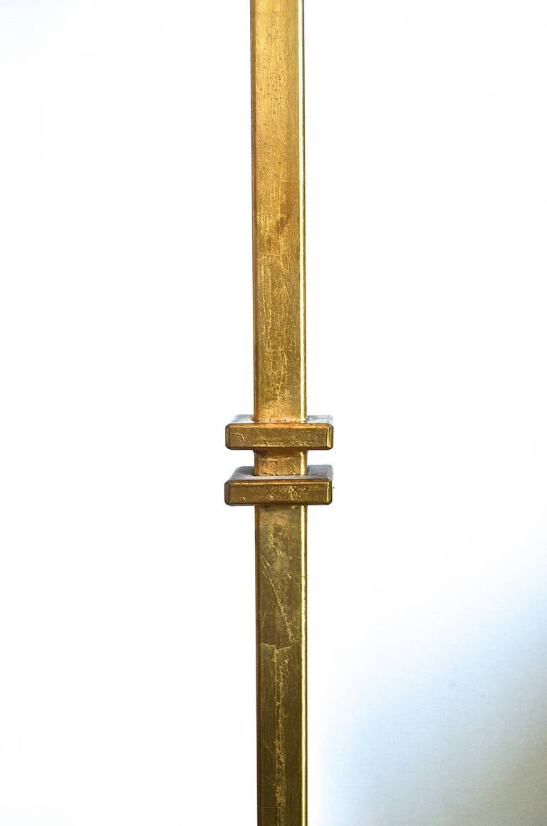 20th Century Maison Ramsay Gilded Iron Standard Lamp For Sale