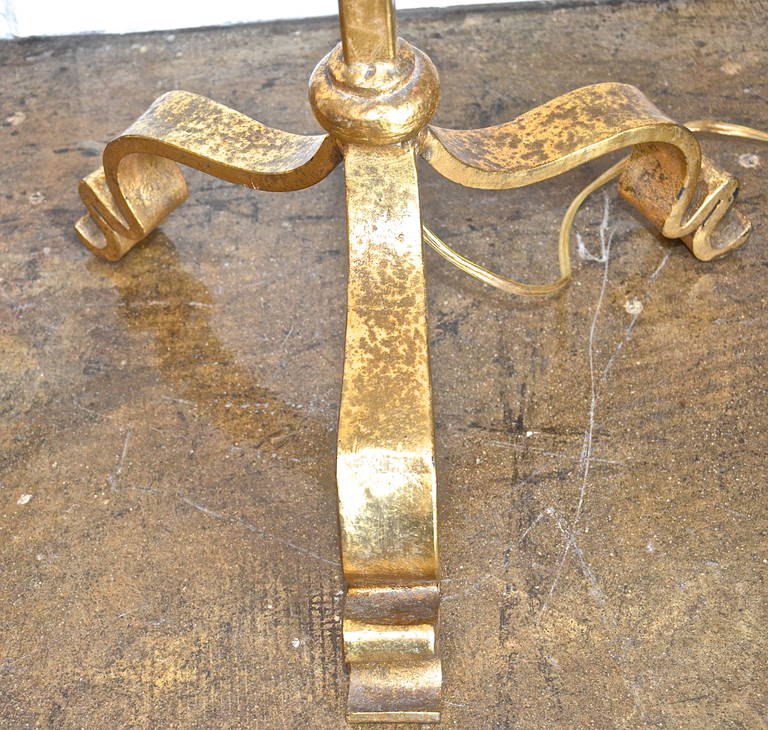 Maison Ramsay Gilded Iron Standard Lamp For Sale 1