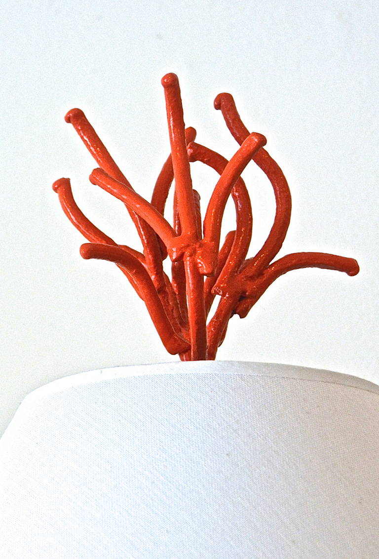 Monumental Custom Coral Lamps In Excellent Condition For Sale In Los Angeles, CA