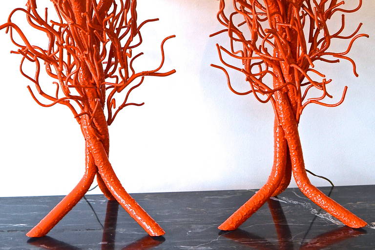 Monumental Custom Coral Lamps For Sale at 1stDibs