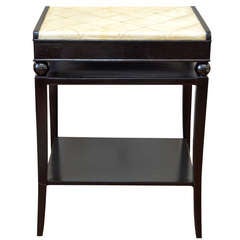 French Art Deco Table with Parchment Top