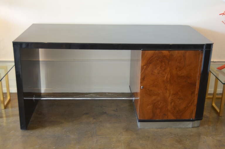A fantastic Jean Royère desk for Gouffe. Restored in a hand rubbed lacquer finish.