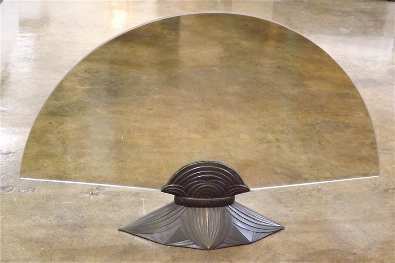 Albert Cheuret Bronze Fan Table Mirror