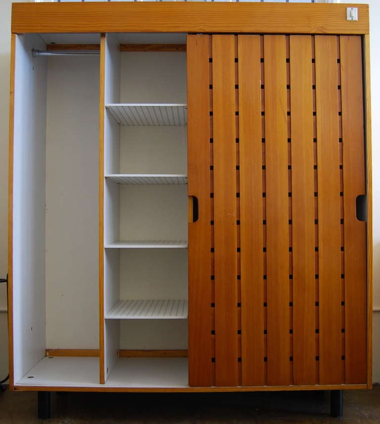 Mid-Century Modern Charlotte Perriand Sliding Door Cabinet