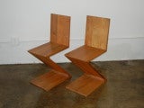 4 Gerrit Rietveld Zig Zag chairs