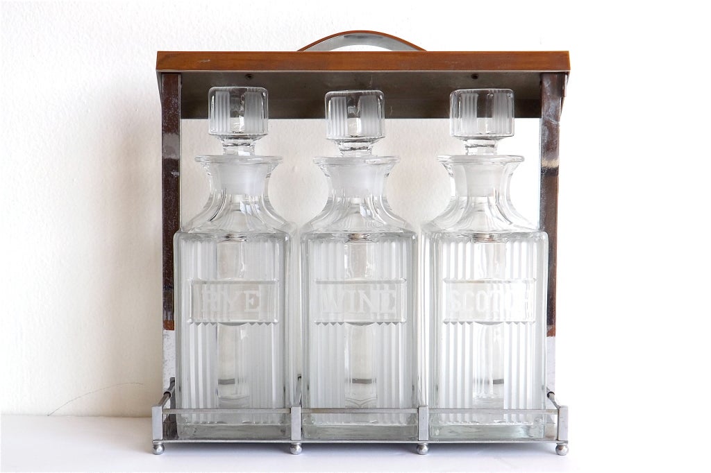 French Jacques Adnet Liquor Decanters