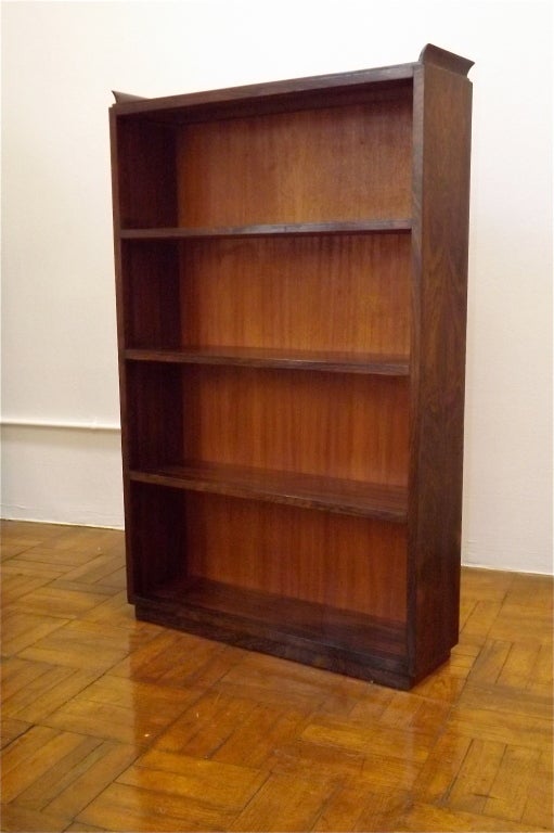 20th Century Jacques Adnet Rosewood Bookcase For Sale