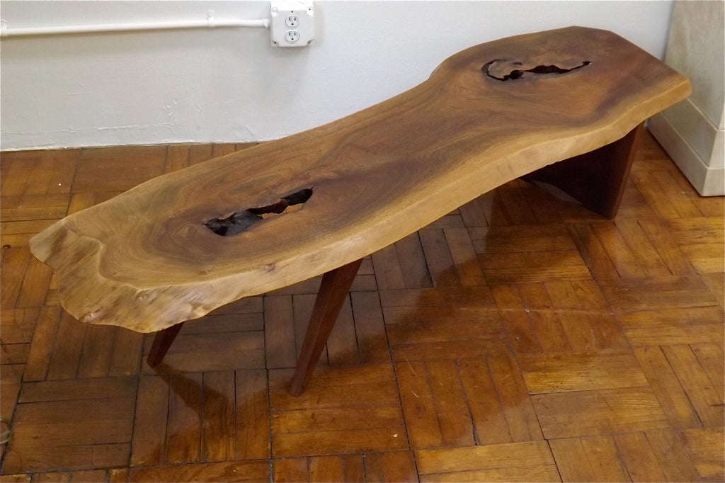 Important George Nakashima table with fissures. Insane. 
Full provenance.
