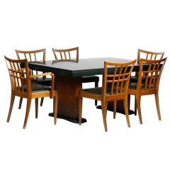 Paul Frankl Dining Table and Chairs