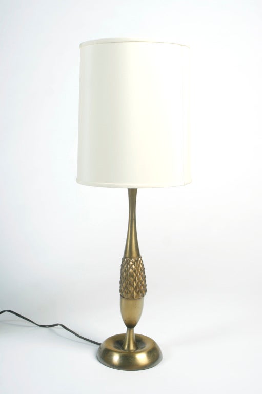 20th Century Pair of Brass Hollywood Regency Table Lamps For Sale