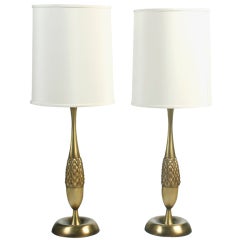 Pair of Brass Hollywood Regency Table Lamps