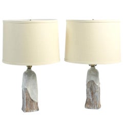 Pair of Marcello Fantoni Ceramic Table Lamps