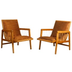 Pair of Edward Wormley Loafer Lounge Chairs