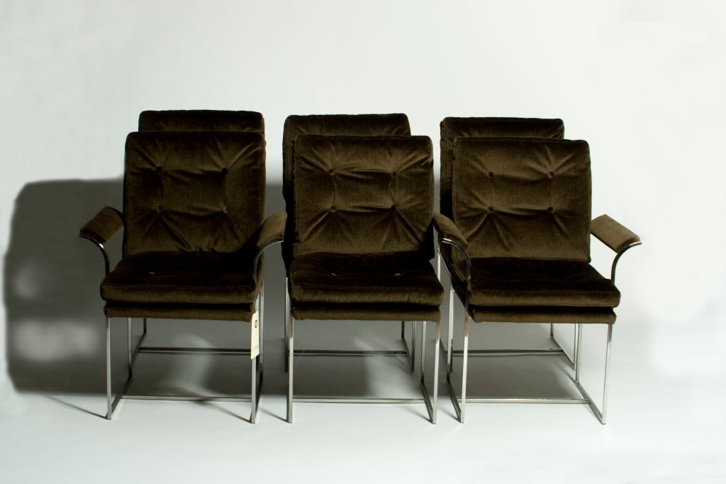 Set of Six Milo Baughman Dining Chairs