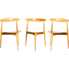 Set of Three Hans Wegner Chairs