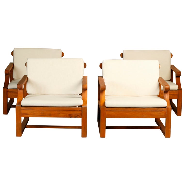 Four Kipp Stewart Lounge Chairs For Sale