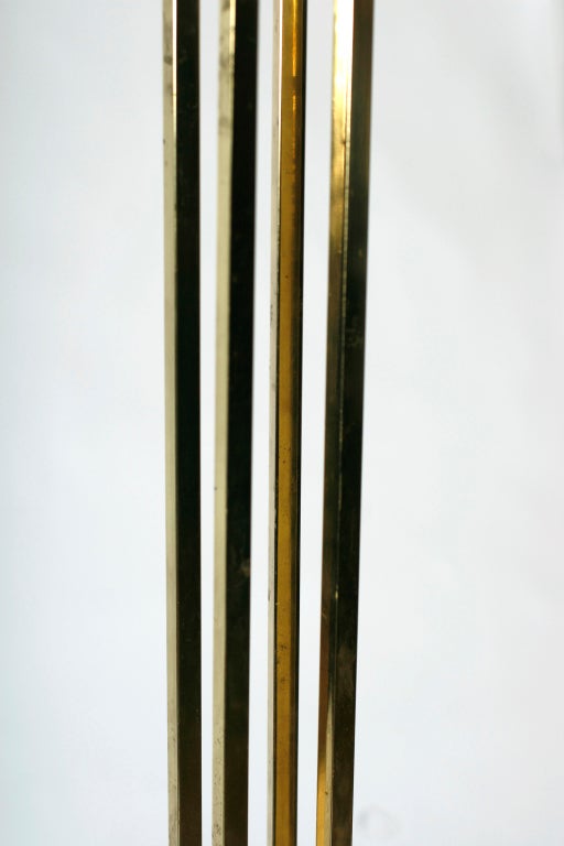 20th Century Marble and Brass Mid-century Lamp For Sale