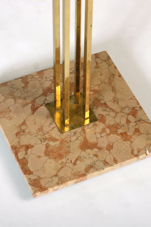 Marble and Brass Mid-century Lamp For Sale 1
