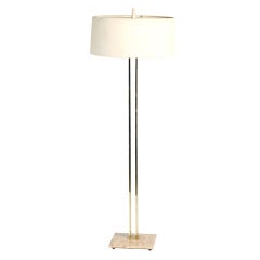 Marble and Brass Mid-century Lamp