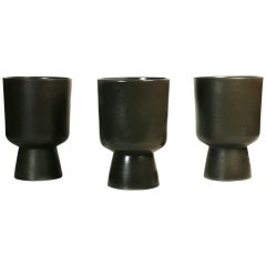 Set of Three Malcolm Leland Large Size Chalice Planters