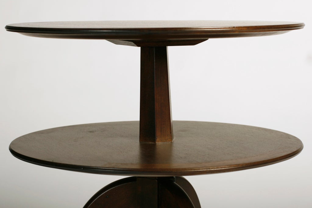 Elegant Edward Wormley Two-tiered side table.