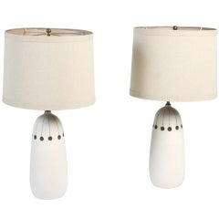 Pair of Hand Painted Raymor Lamps