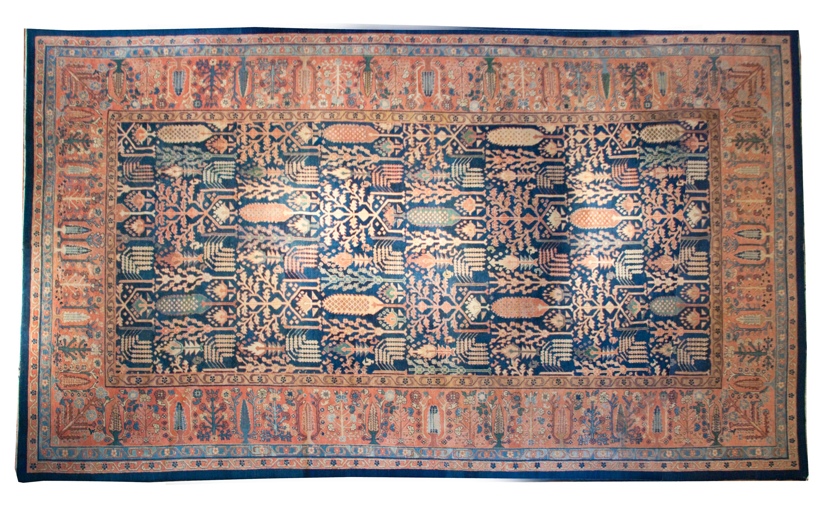 Late 19th Century Indian Agra Carpet For Sale