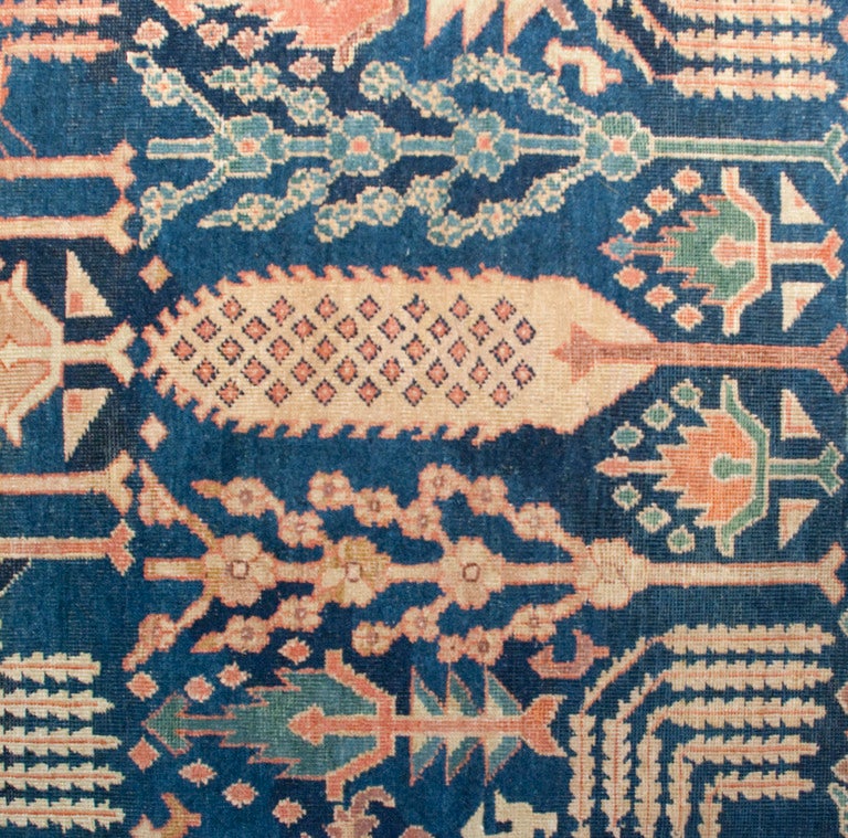 Vegetable Dyed Late 19th Century Indian Agra Carpet For Sale