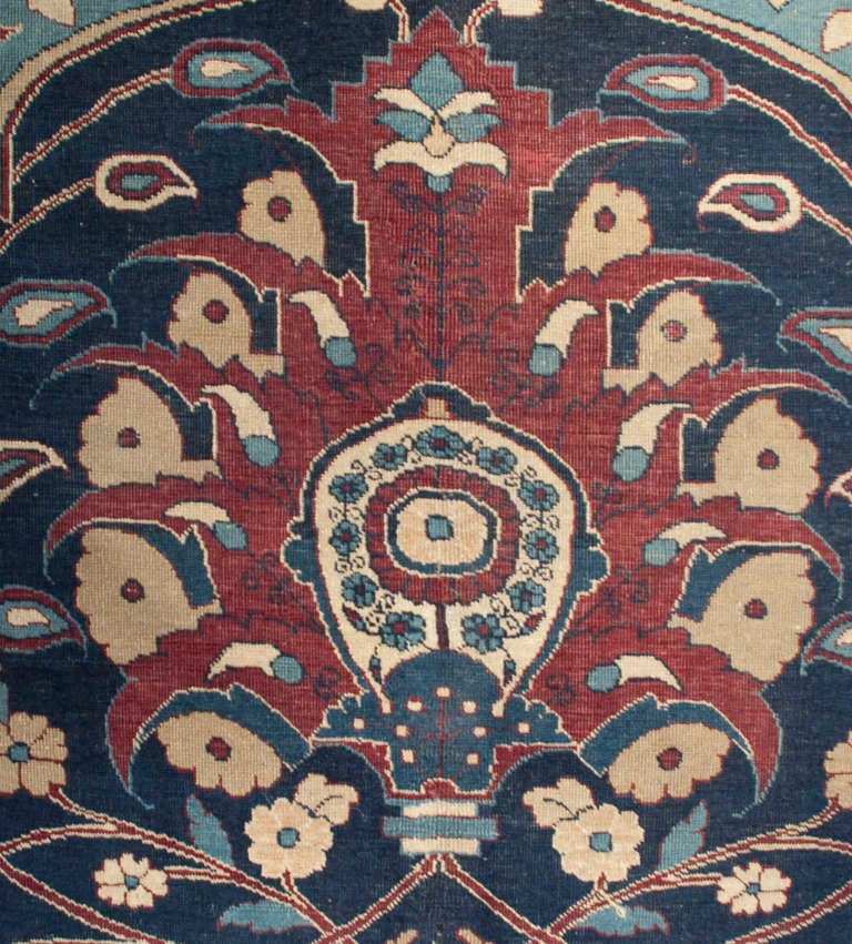 Vegetable Dyed 19th Century Persian Doroksh Carpet For Sale