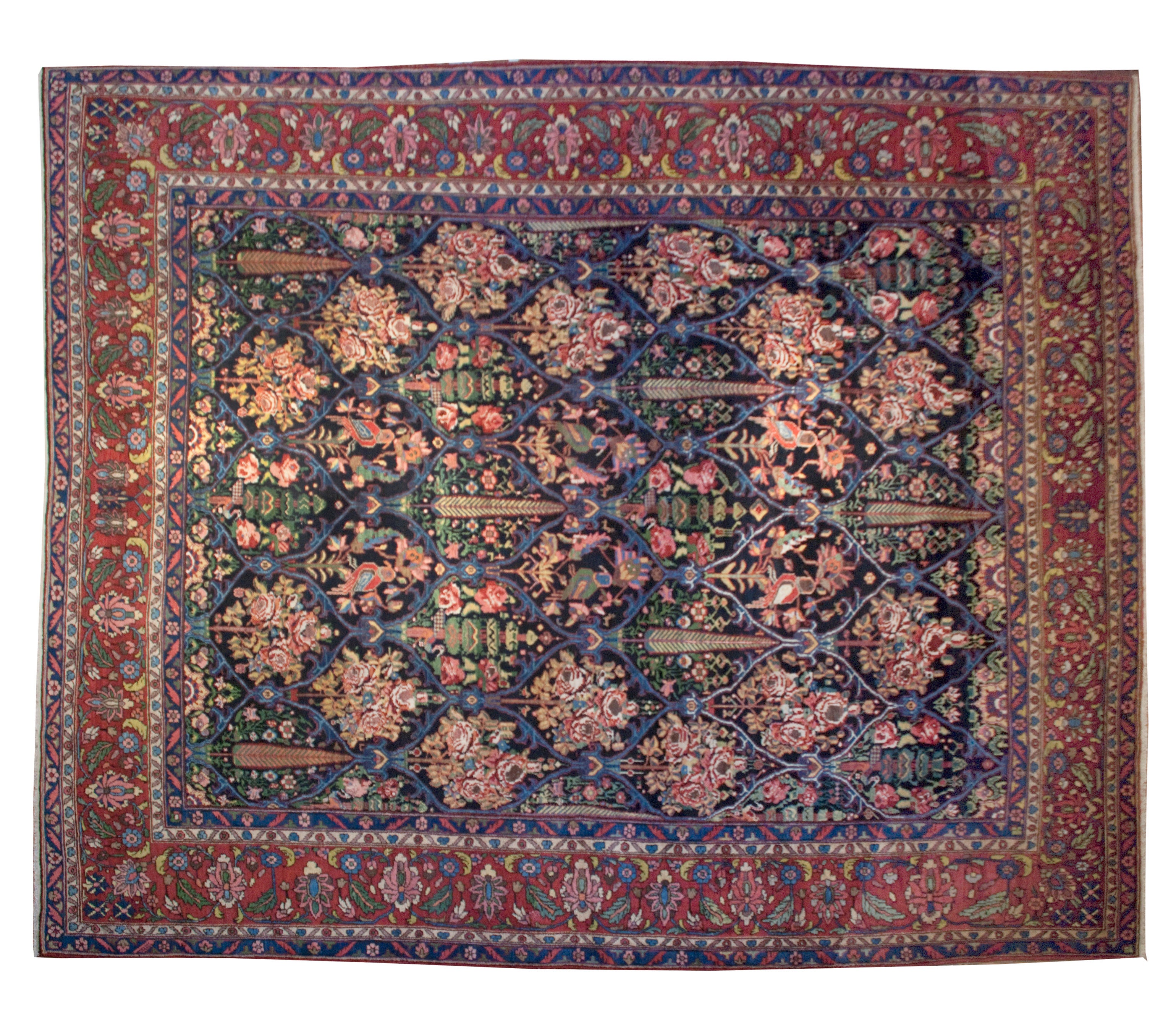 Early 20th Century Persian Bakhtiari Carpet,  For Sale
