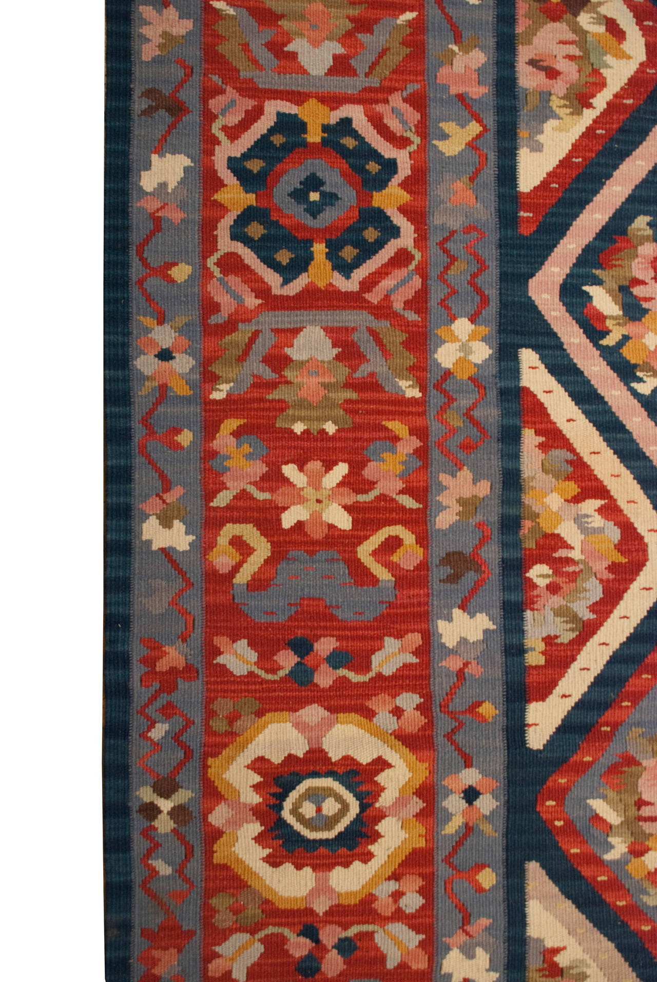 Wool Mid-20th Century Balkan Kilim Rug