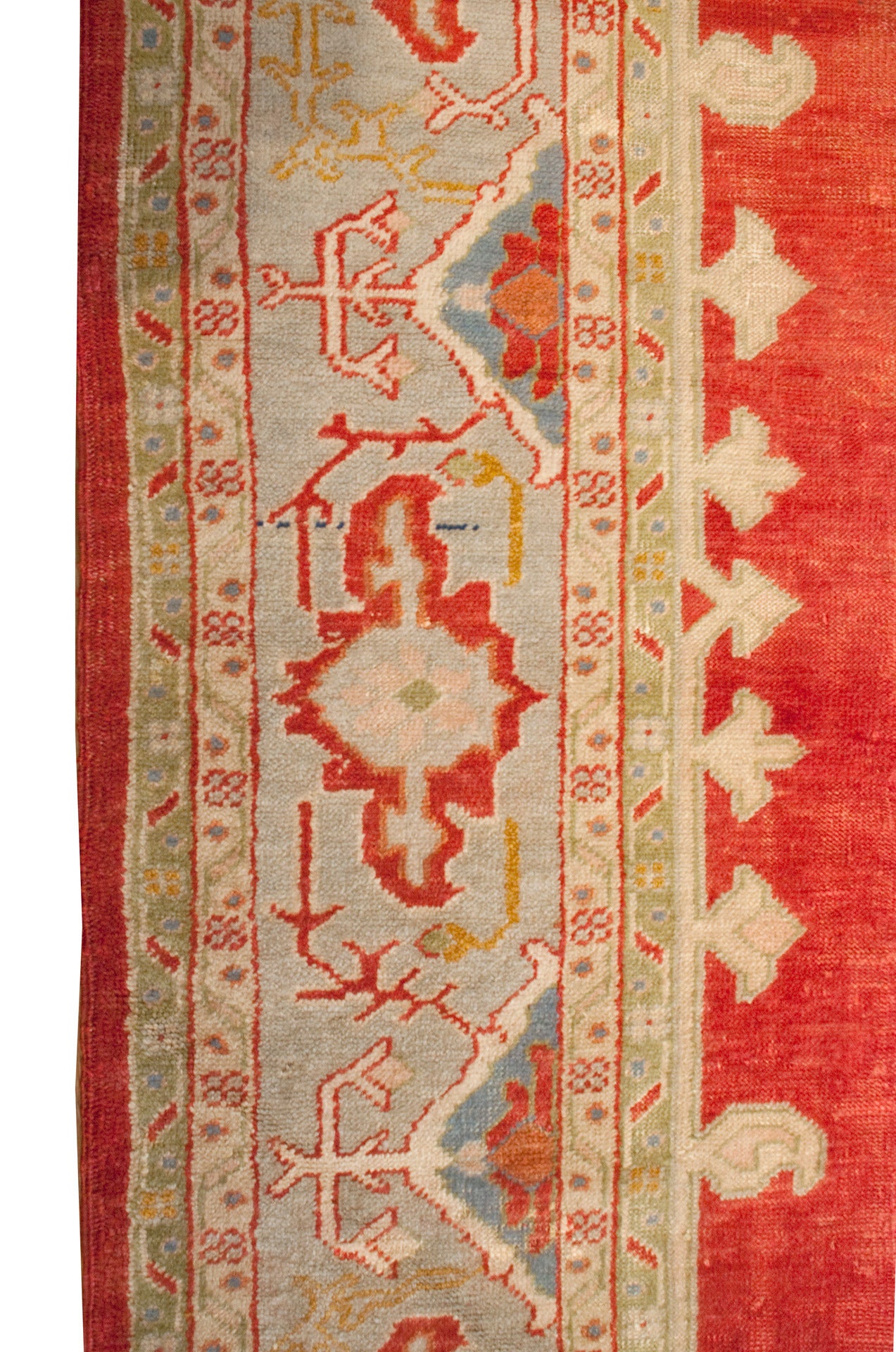 Vegetable Dyed 19th Century Oushak Rug For Sale