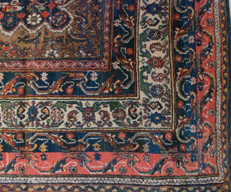 Vegetable Dyed Early 20th Century Persian Malayer Rug For Sale