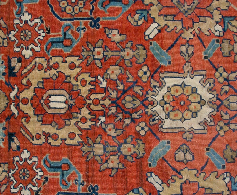 19th Century Persian Sultanabad Carpet In Excellent Condition For Sale In Chicago, IL