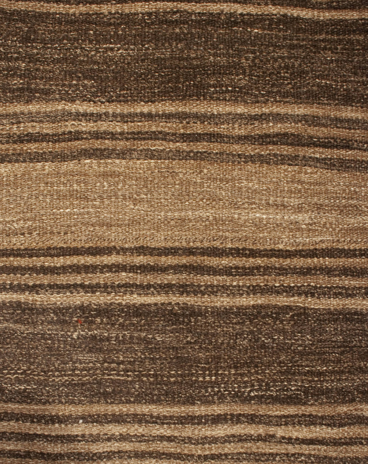 A mid-20th century Persian Kelardasht Kilim rug with alternating natural, un-dyed, wool stripes.