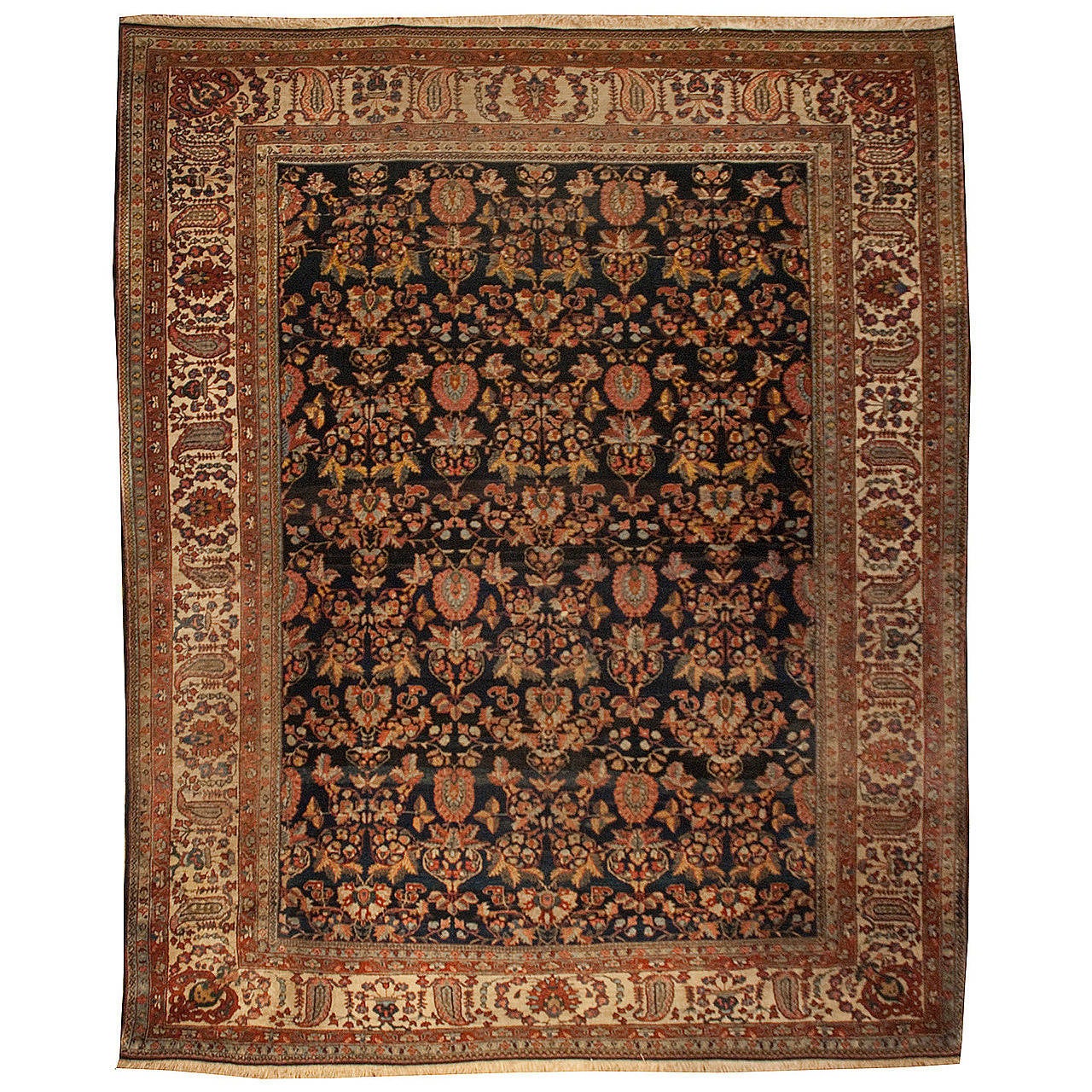 19th Century Kashan Rug For Sale at 1stdibs