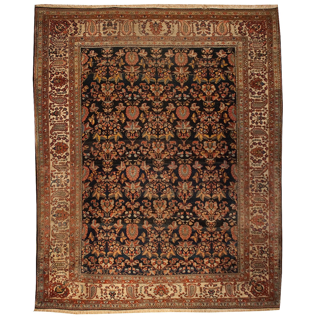 19th Century Kashan Rug For Sale