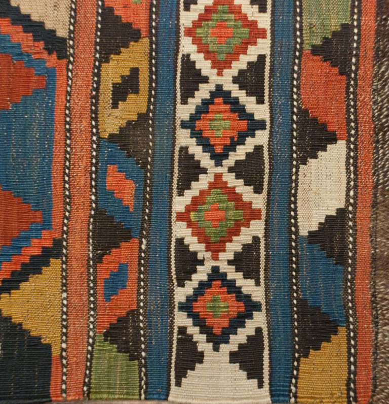 Antique Shirvan Kilim Rug In Excellent Condition In Chicago, IL