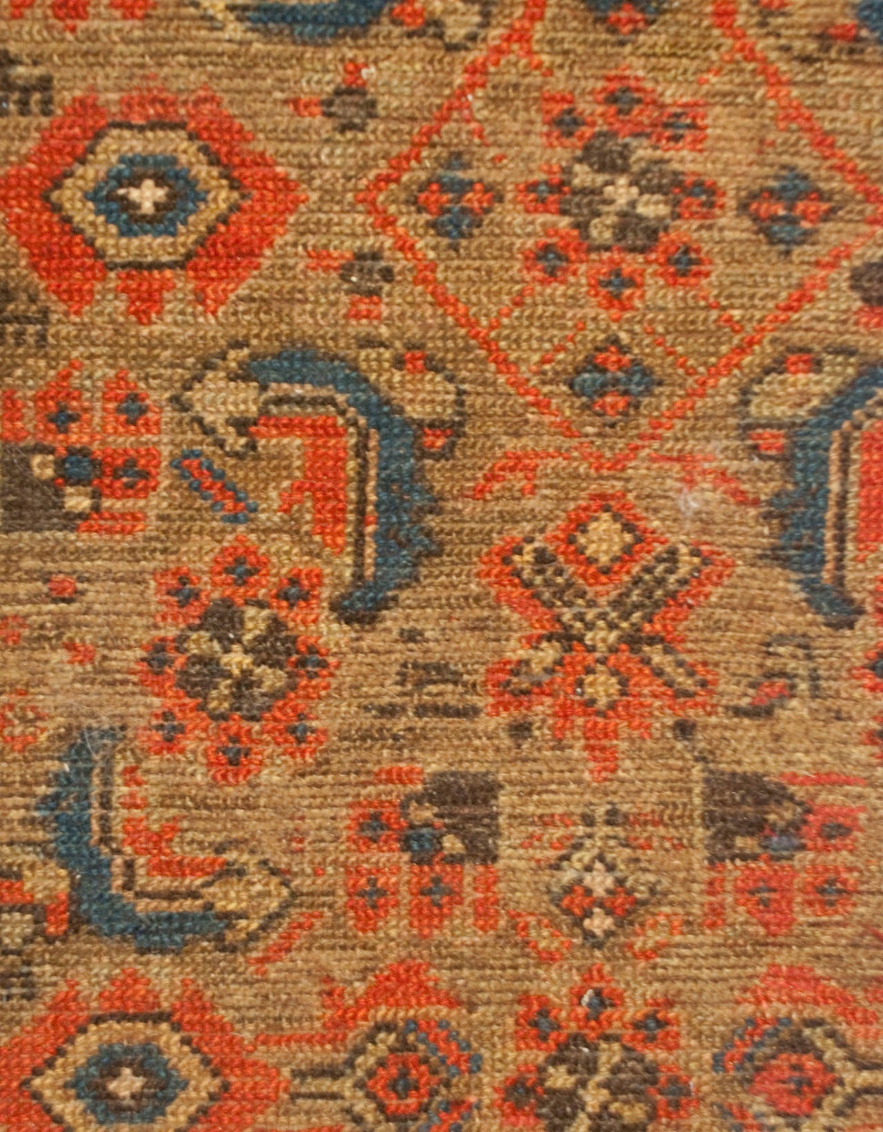 Vegetable Dyed Early 20th Century Malayer Runner
