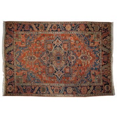 Antique Early 20th Century Heriz Carpet, 7'4" x 9'9"