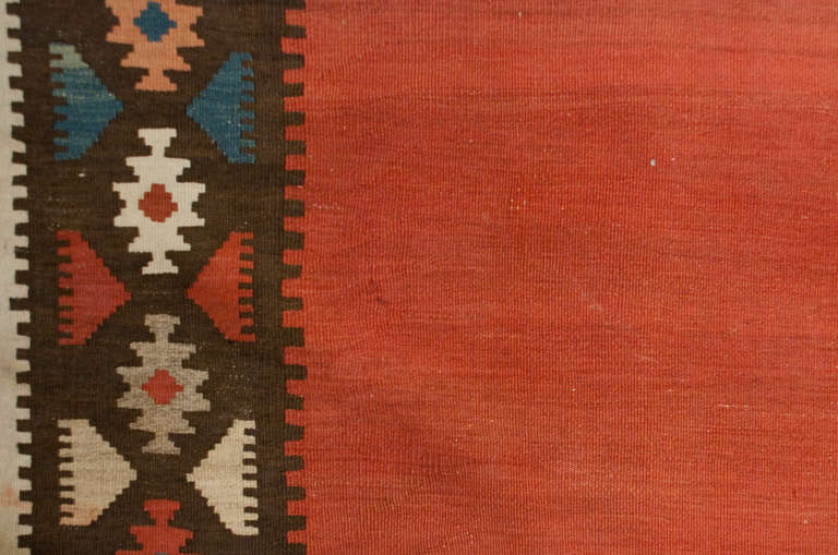 Late 19th Century Persian Shirvan Kilim Runner In Excellent Condition For Sale In Chicago, IL