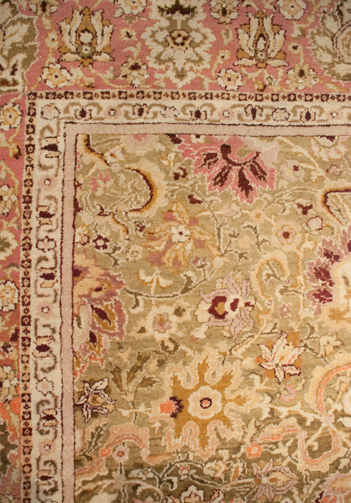 Wool Early 20th Century Agra Rug For Sale